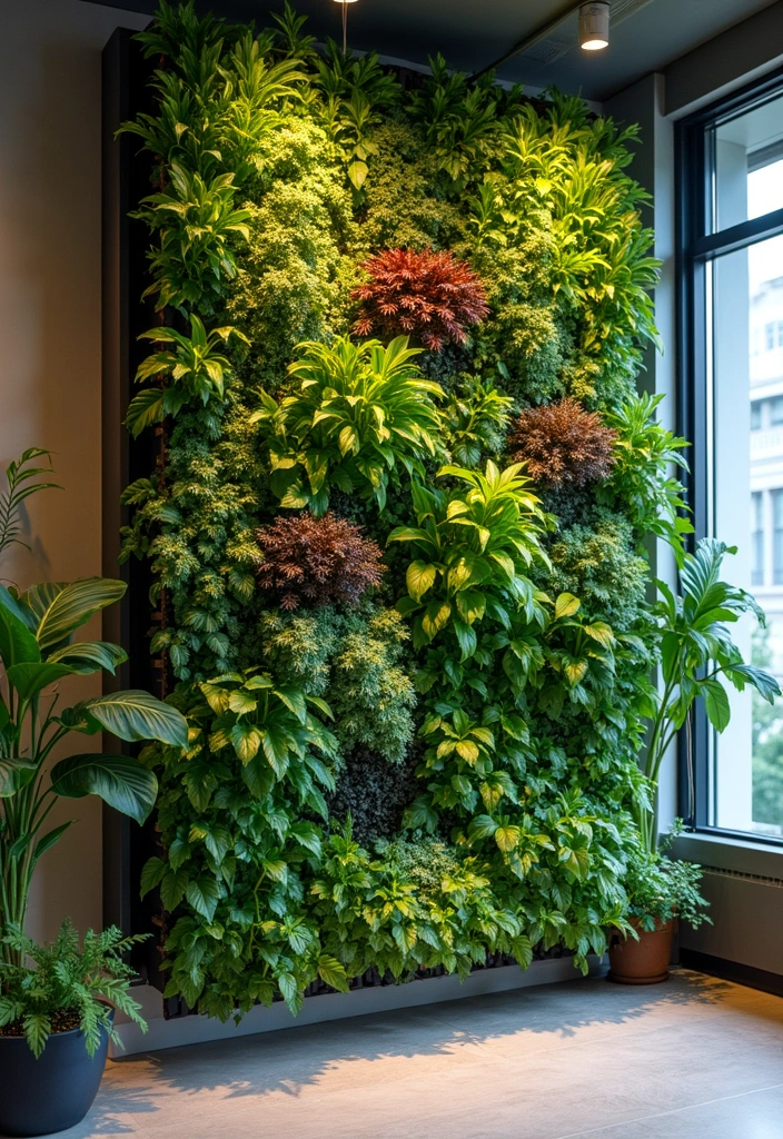 15 Vertical Garden Ideas That Will Transform Your Urban Space into a Green Oasis! - 8. Green Wall Systems: Professional Touch