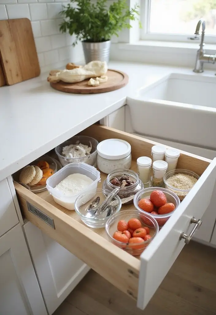 20 Drawer Storage Solutions That Will Revolutionize Your Kitchen (#8 Is a Game-Changer!) - 12. Clear Storage Containers