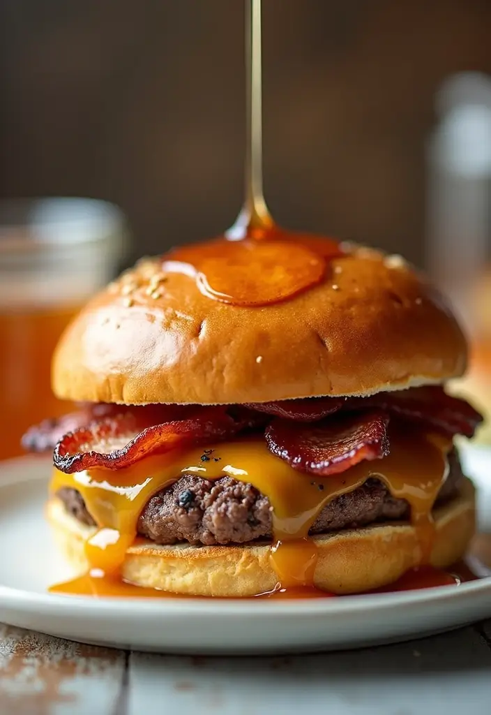 21 Cheesy Cheeseburger Recipes That'll Make You Melt (Literally!) - 16. Maple Bacon Cheeseburger