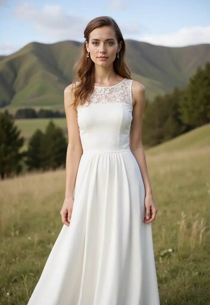 21 Stunning Wedding Dresses from Around the Globe That Will Make You Say ‘I Do!’ - 21. The Chic Minimalist Dress from New Zealand