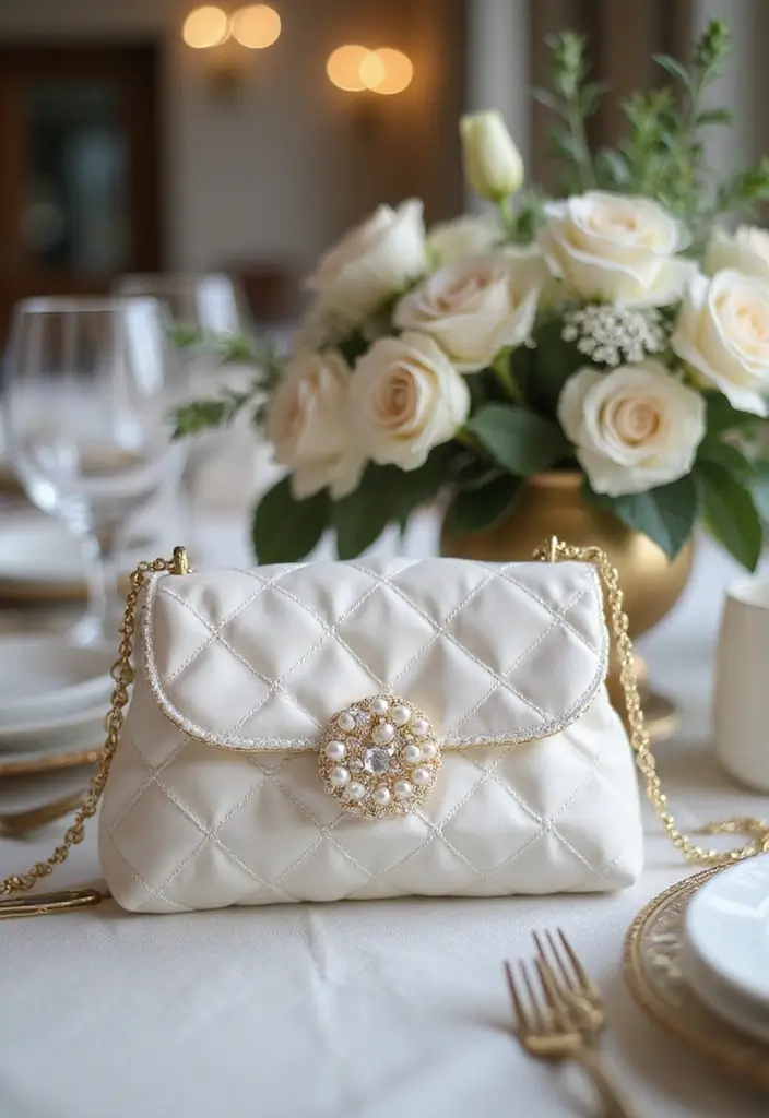 17 Trendy Handmade Pearl Pouches That Will Steal the Show This Wedding Season! - 12. Quilted Pearl Pouch