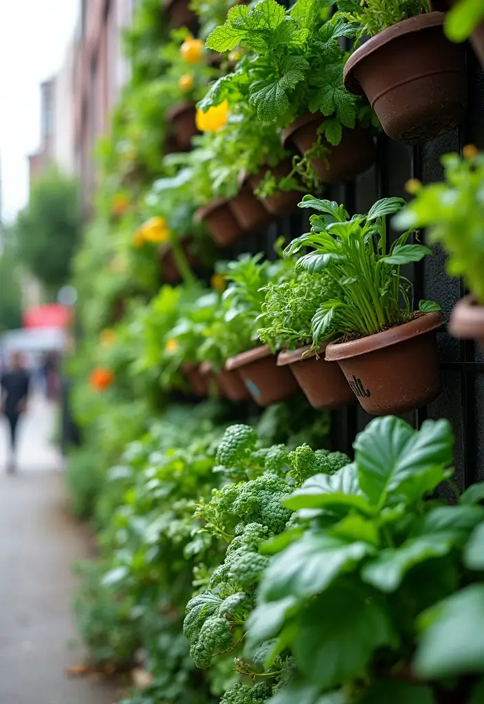 15 Vertical Garden Ideas That Will Transform Your Urban Space into a Green Oasis! - 12. Edible Vertical Garden: Fresh and Convenient