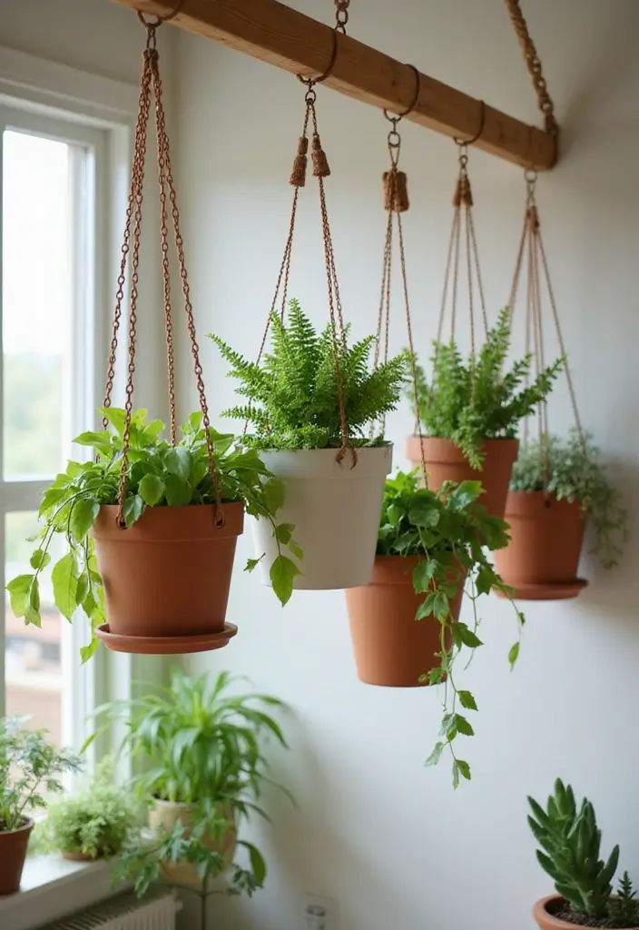 15 Vertical Garden Ideas That Will Transform Your Urban Space into a Green Oasis! - 6. Hanging Gardens: A Touch of Elegance