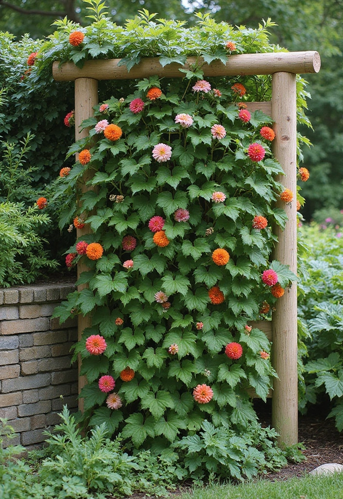 15 Vertical Garden Ideas That Will Transform Your Urban Space into a Green Oasis! - 4. Vertical Trellises: Nature Meets Structure