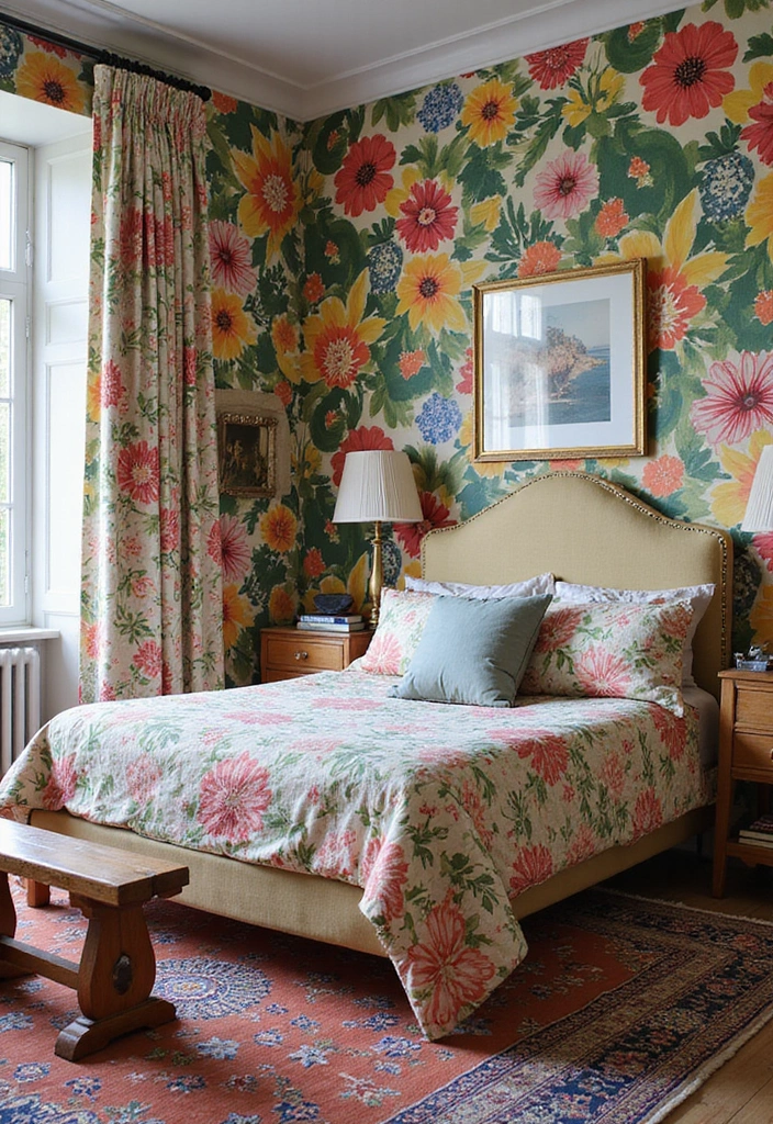 20 Bold Color Patterns for Your Bedroom That Will Leave You Breathless! - 2. Floral Fantasy