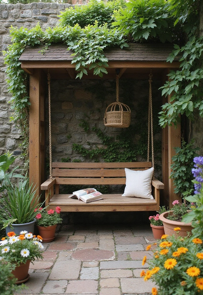 21 Stunning Bohemian Outdoor Spaces That Will Make You Never Want to Leave! - 8. Cozy Outdoor Reading Nook