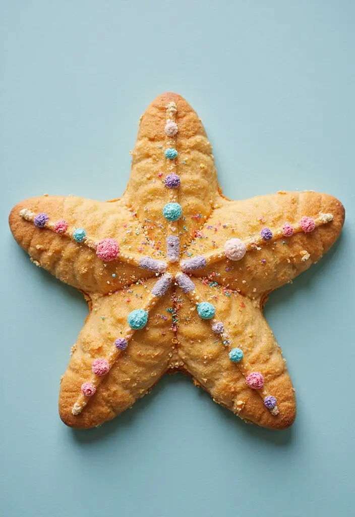 20 Stunning Moana Cake Designs to Make Your Birthday Celebration Unforgettable! - 16. Starfish Cookie Cake