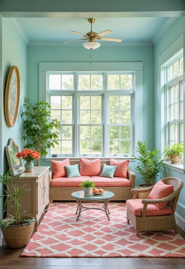 12 Art Deco Color Palettes That Will Inspire Your Next Home Makeover (Don’t Miss #6!) - 11. Coral & Aqua
