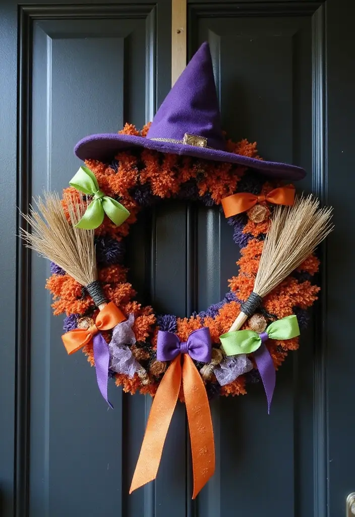 10 Spooktacular Halloween Wreaths You Can Buy or DIY This Season (Don't Miss #5!) - 4. Wicked Witch's Wreath