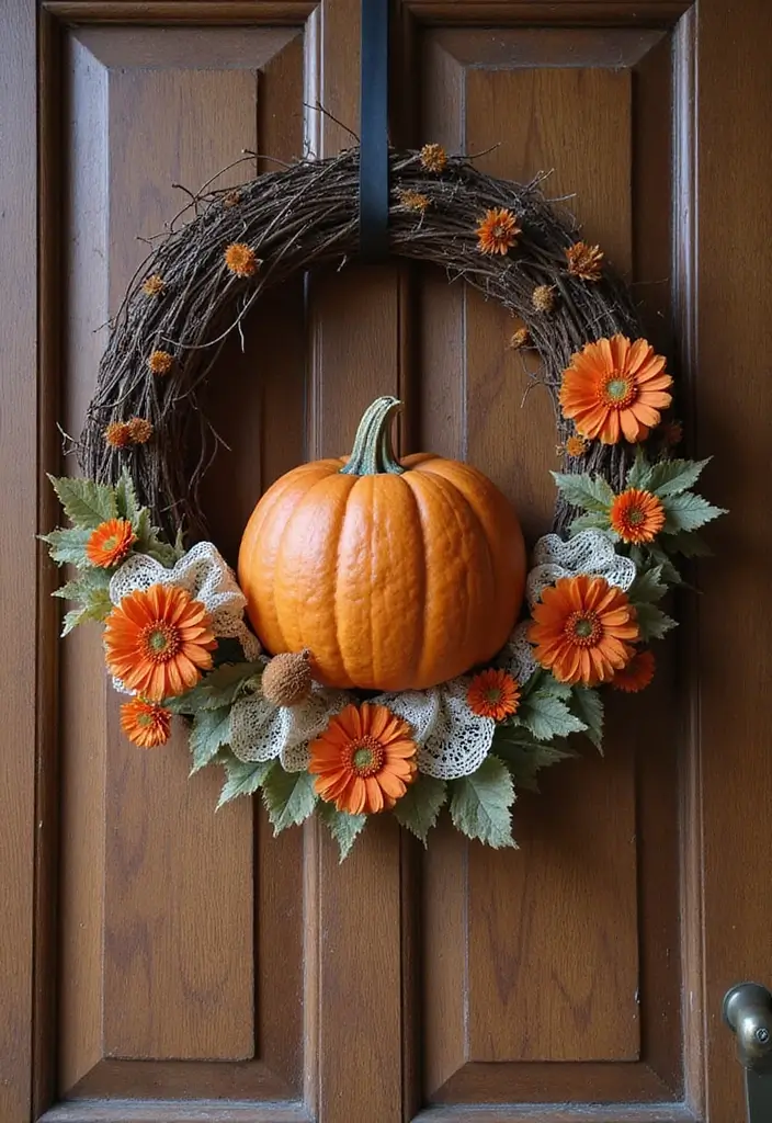 10 Spooktacular Halloween Wreaths You Can Buy or DIY This Season (Don't Miss #5!) - 7. Vintage Halloween Wreath