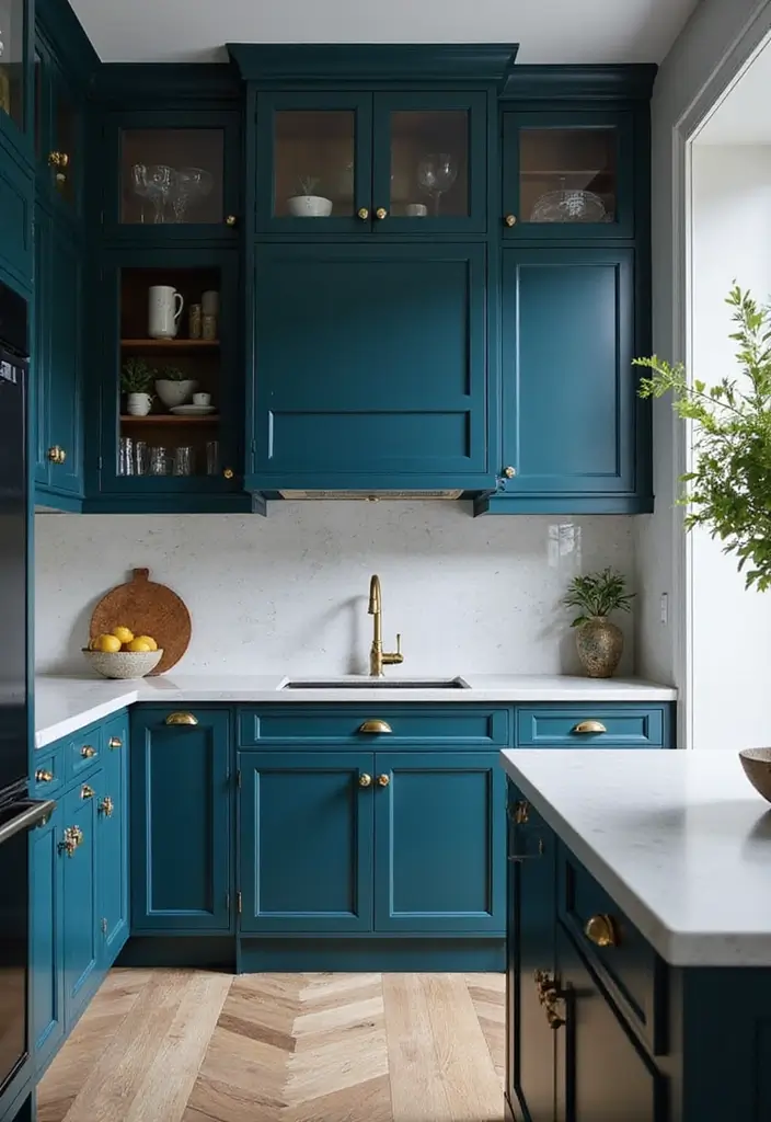11 Blue Cabinetry Ideas That Will Transform Your Kitchen Into a Coastal Paradise! - 6. Deep Sea: Rich and Dramatic