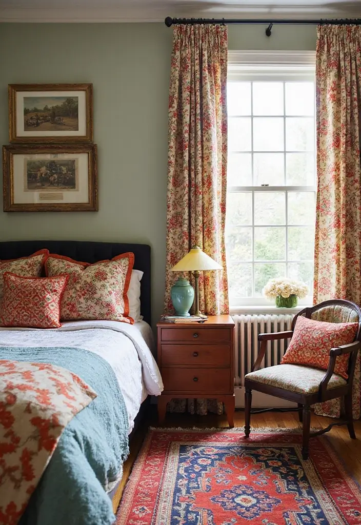 14 Bohemian Bedroom Decor Ideas with a 1970s Twist (Get Ready to Love #6!) - 11. Mix-Matched Patterns