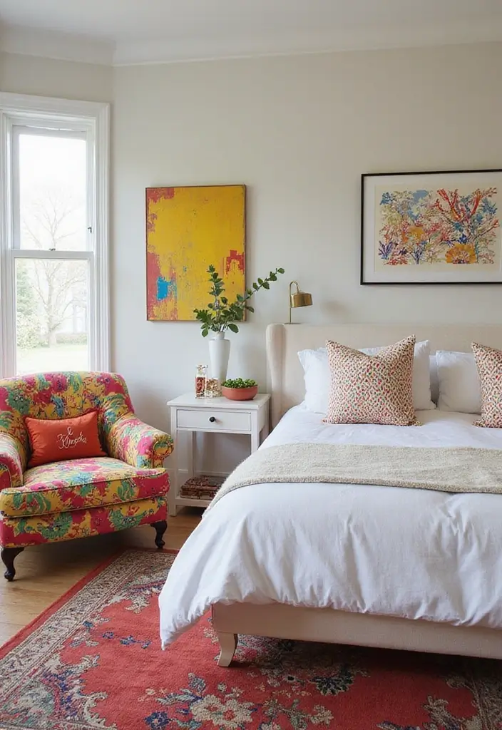 14 Bohemian Bedroom Decor Ideas with a 1970s Twist (Get Ready to Love #6!) - 12. Bright Accents
