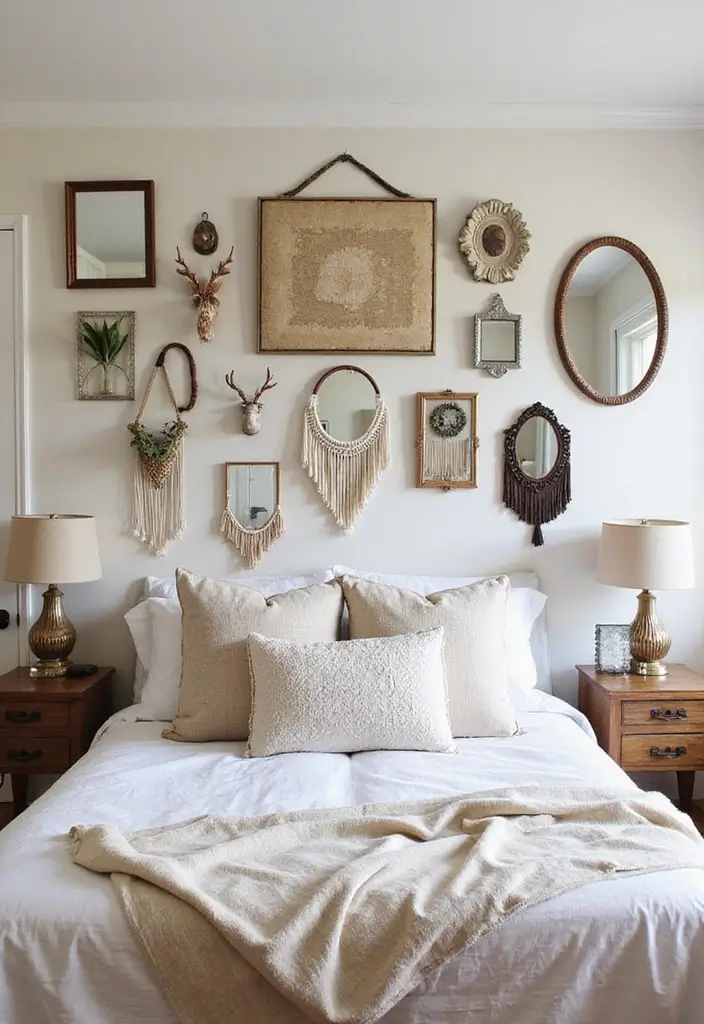 14 Bohemian Bedroom Decor Ideas with a 1970s Twist (Get Ready to Love #6!) - 3. Bohemian Wall Art