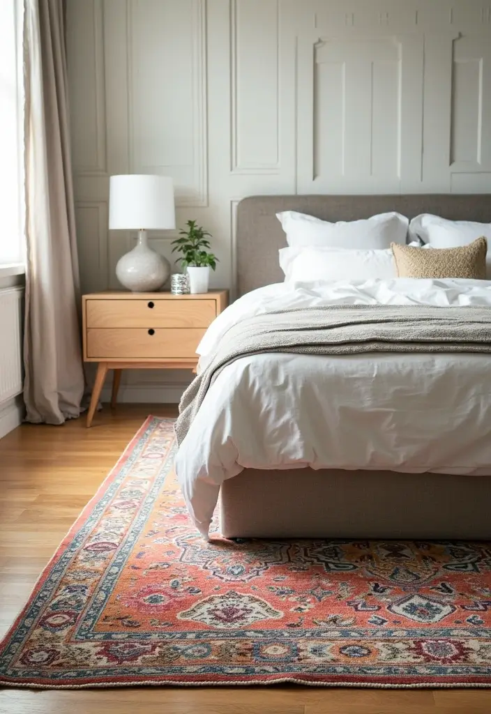 14 Bohemian Bedroom Decor Ideas with a 1970s Twist (Get Ready to Love #6!) - 6. Layered Rugs