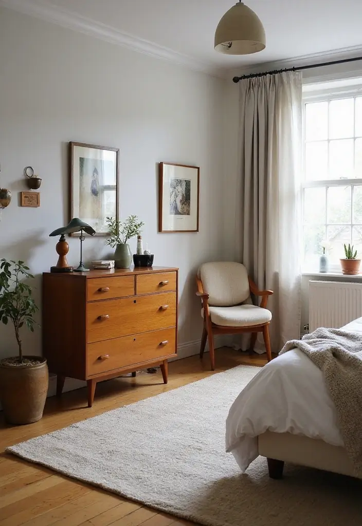 14 Bohemian Bedroom Decor Ideas with a 1970s Twist (Get Ready to Love #6!) - 7. Vintage Furniture