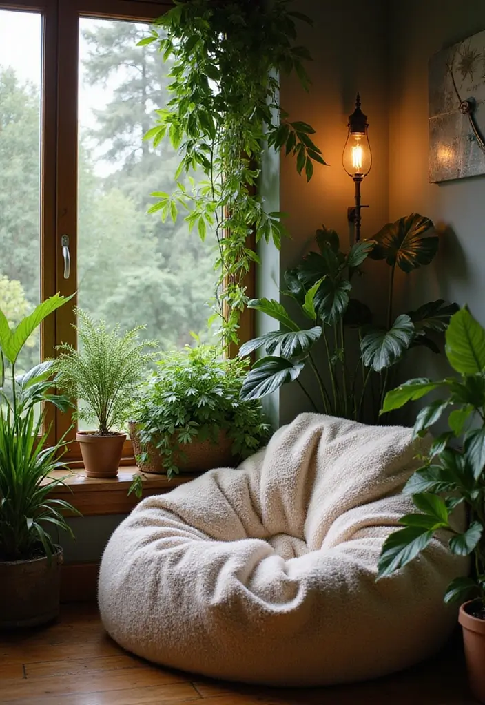 14 Boho Chic Indoor Plant Decor Ideas That’ll Make You Feel Like You’re in Paradise (#3 Is a Must-See!) - 13. Cozy Nooks with Plants