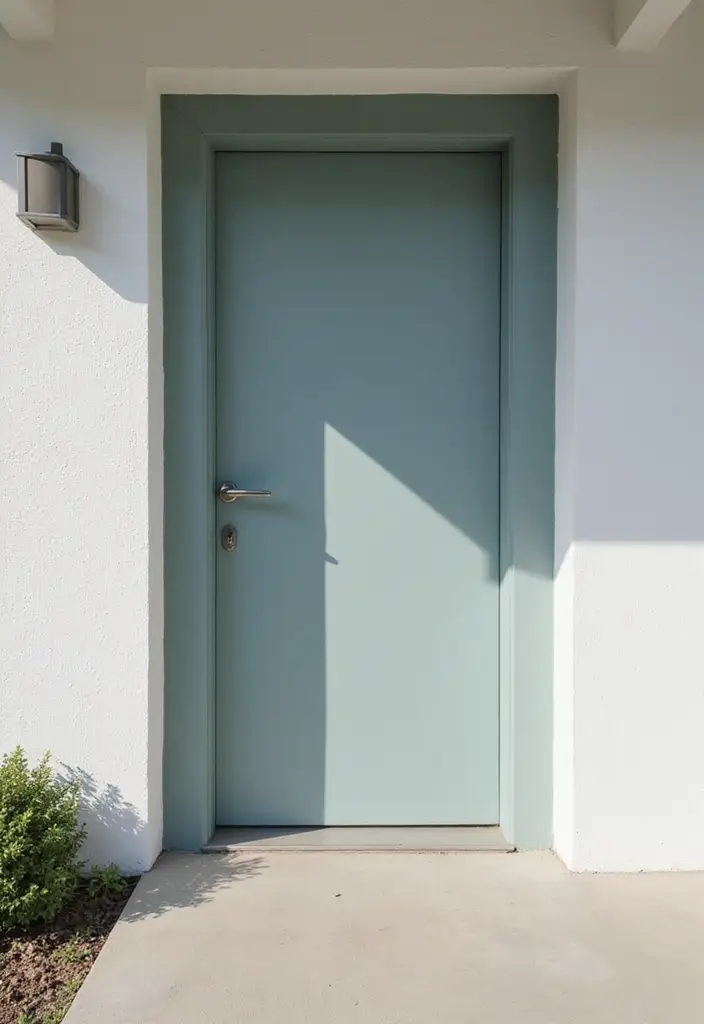 14 Minimalist Main Door Designs That Embrace Simplicity and Style! - 10. Monochromatic Minimalism