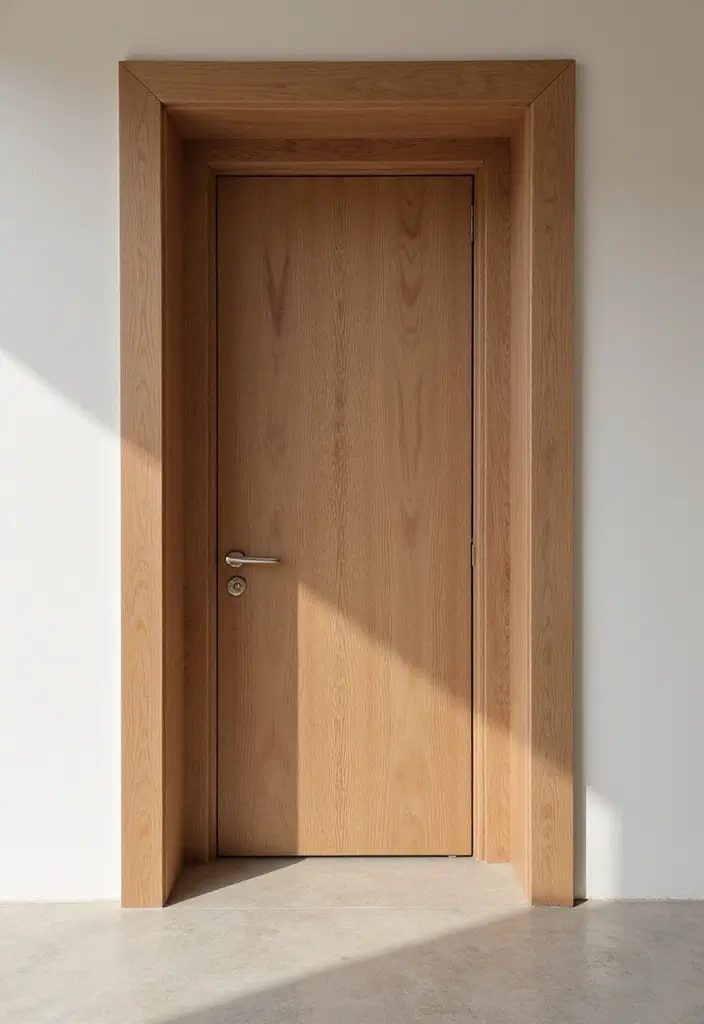 14 Minimalist Main Door Designs That Embrace Simplicity and Style! - 11. Architectural Framing