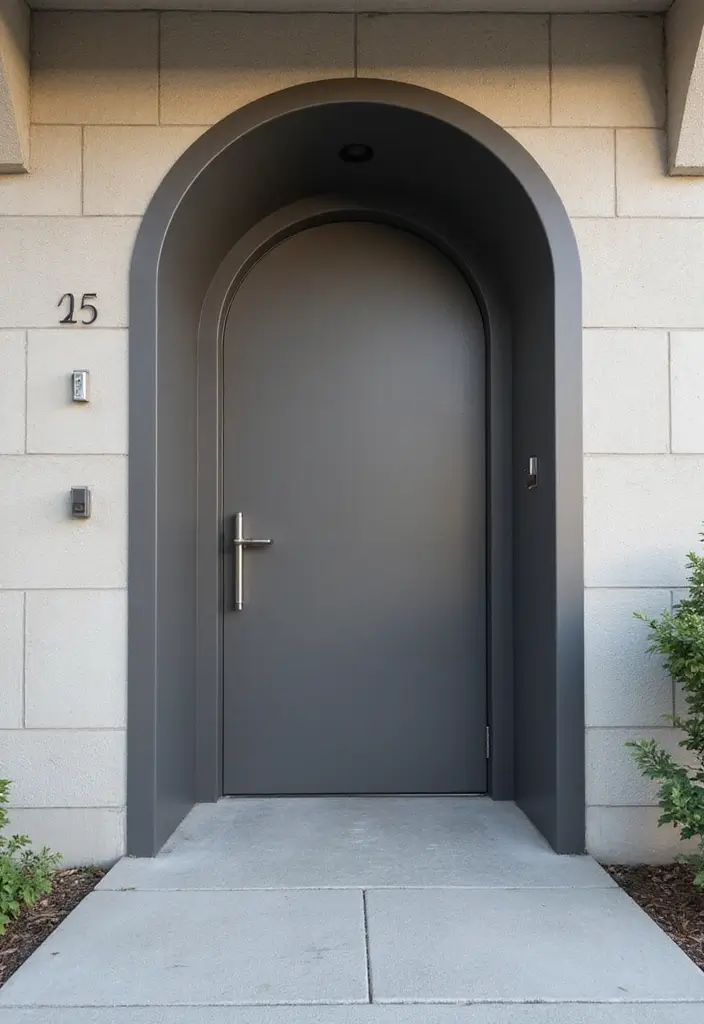 14 Minimalist Main Door Designs That Embrace Simplicity and Style! - 12. Innovative Shapes