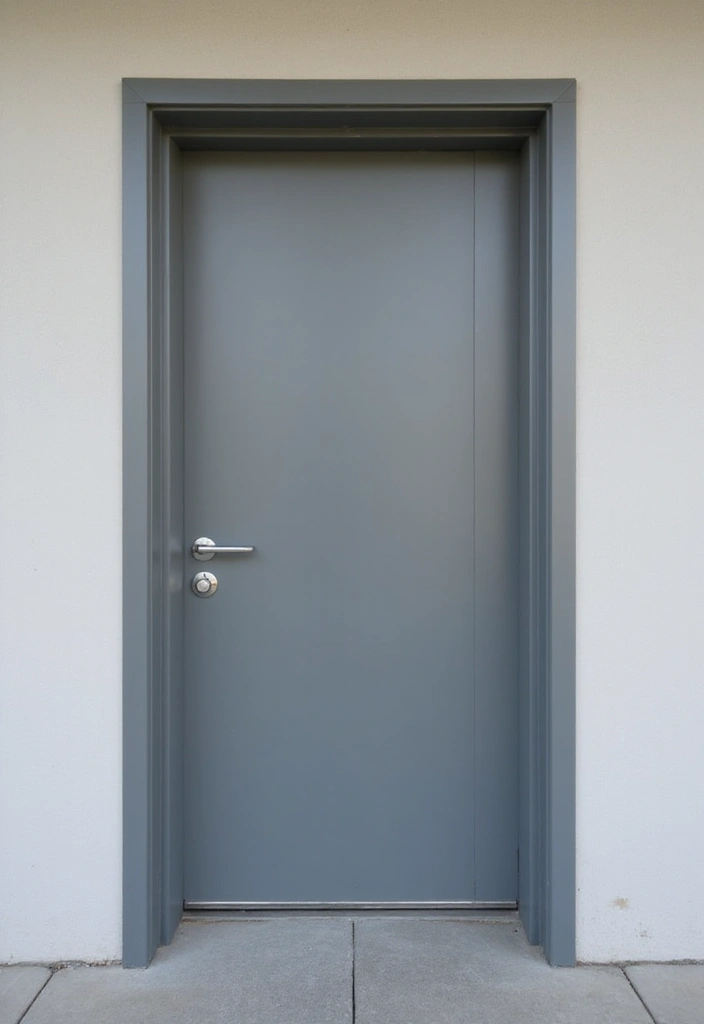 14 Minimalist Main Door Designs That Embrace Simplicity and Style! - 4. The Charm of Steel