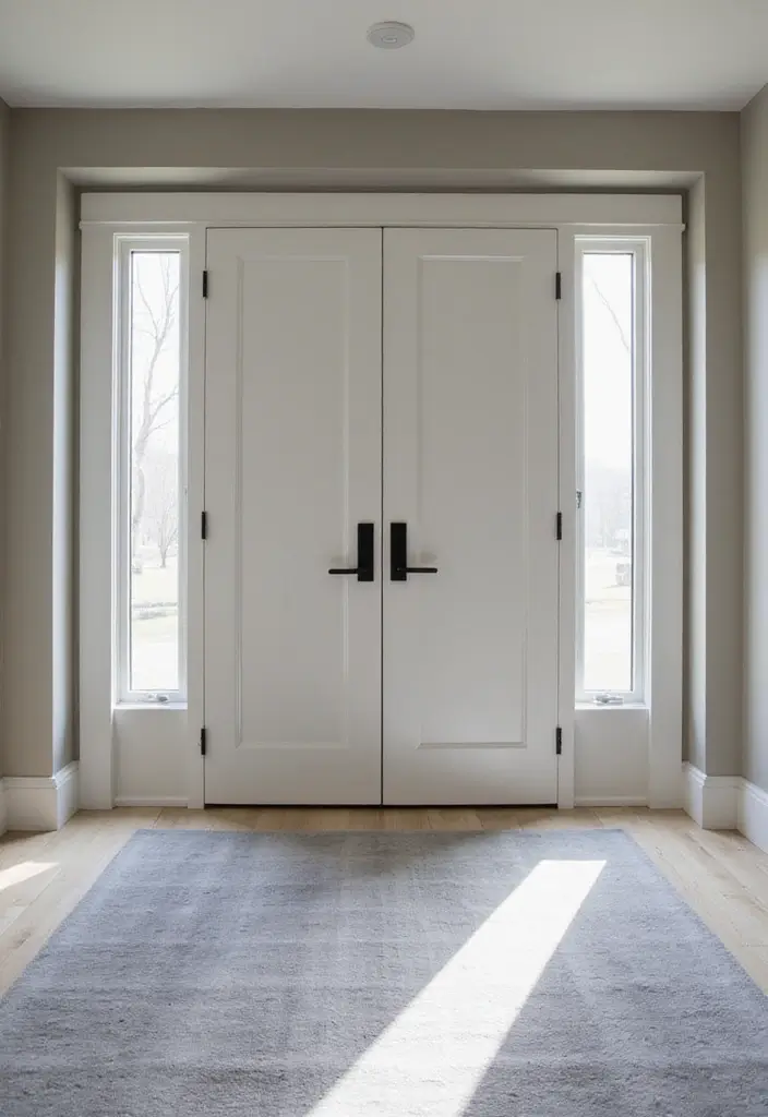 14 Minimalist Main Door Designs That Embrace Simplicity and Style! - 8. Symmetry in Design