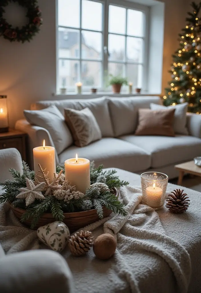 15 Cozy Winter Decor Ideas for Your Living Room That'll Make You Want to Snuggle Up! - 10. Use Seasonal Decorative Accents