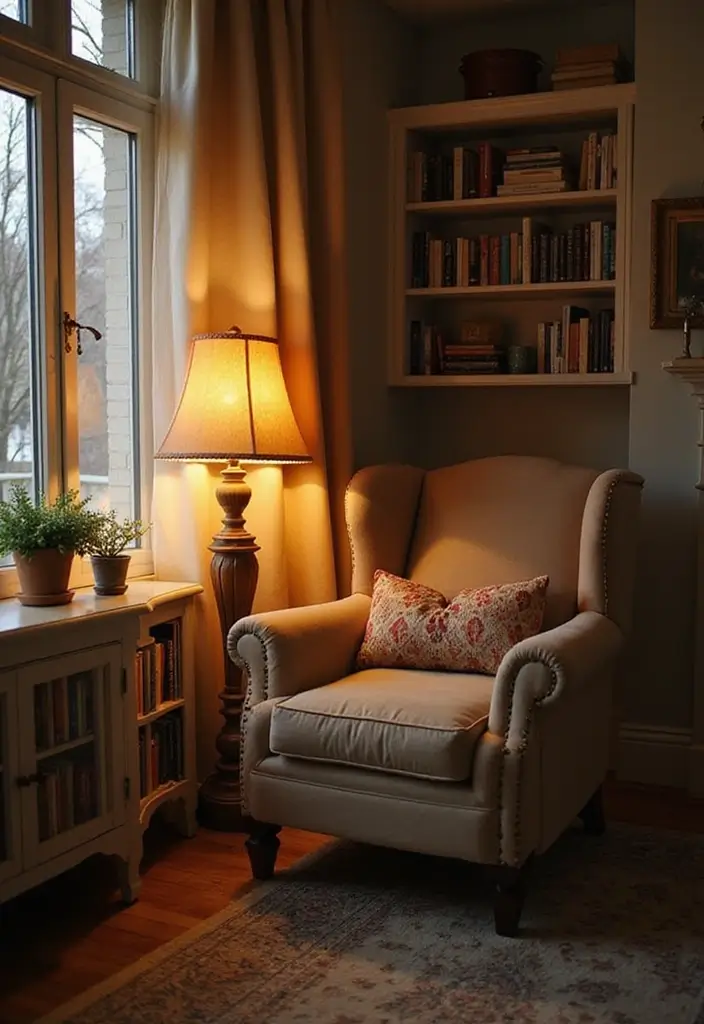 15 Cozy Winter Decor Ideas for Your Living Room That'll Make You Want to Snuggle Up! - 12. Create a Reading Nook