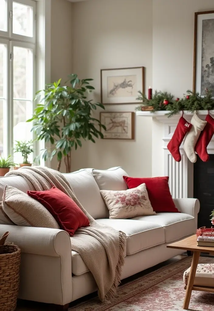 15 Cozy Winter Decor Ideas for Your Living Room That'll Make You Want to Snuggle Up! - 8. Choose a Festive Color Palette