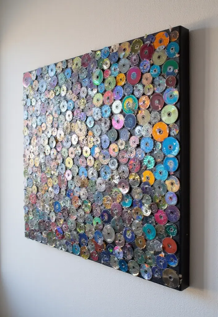 15 Mind-Blowing Upcycled Crafts That Turn Trash into Treasure (You’ll Be Inspired!) - 4. CD Mosaic Art