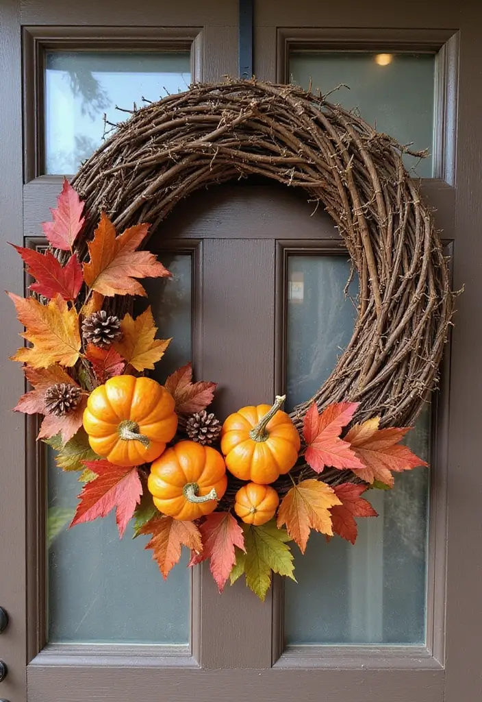 15 Seasonal Decor Ideas That Will Make Your Home the Talk of the Town (Especially #6!) - 1. Autumn Harvest Wreath