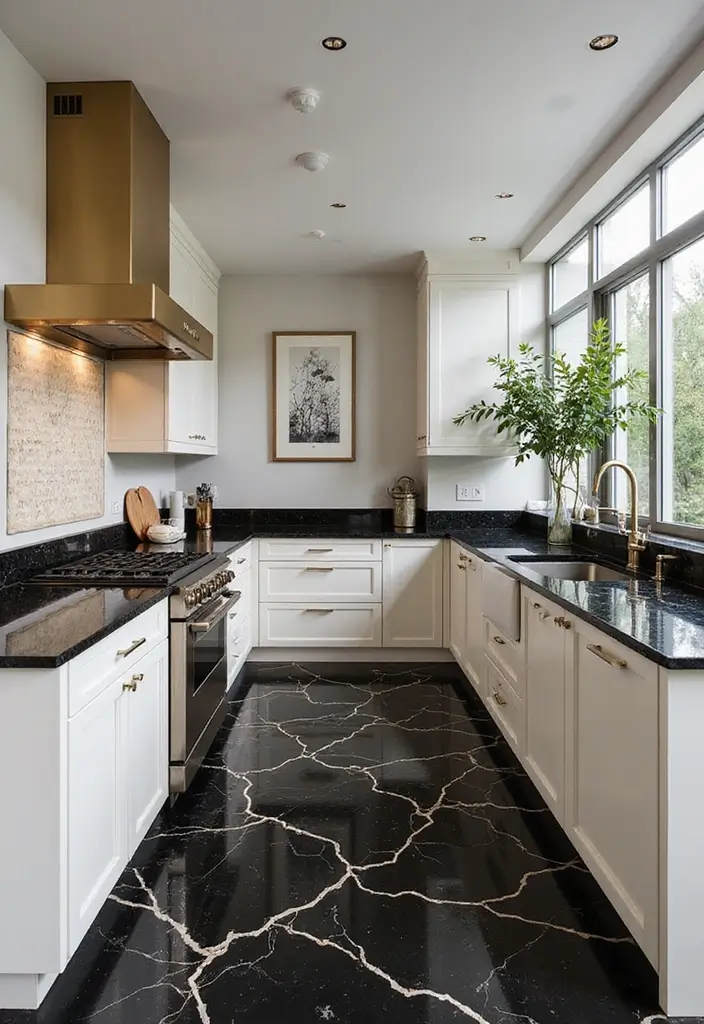 15 Stunning Black Countertops That Will Transform Your Kitchen into a Modern Marvel! - 12. Onyx Perfection