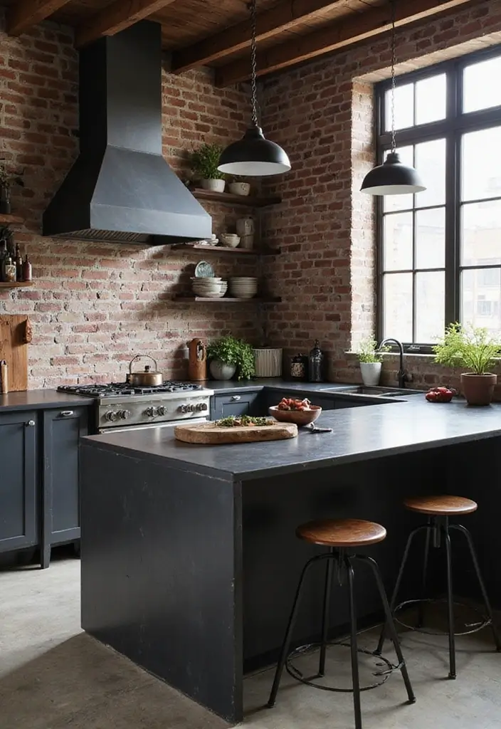 15 Stunning Black Countertops That Will Transform Your Kitchen into a Modern Marvel! - 6. Chic Black Concrete
