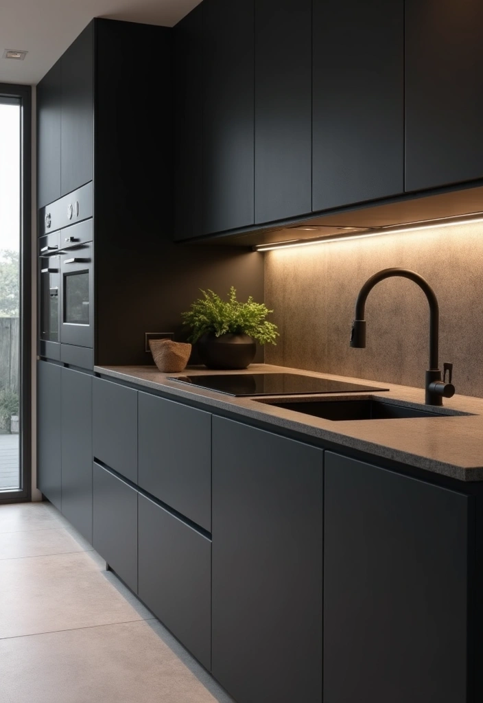 15 Stunning Black Countertops That Will Transform Your Kitchen into a Modern Marvel! - 7. Elegant Black Corian