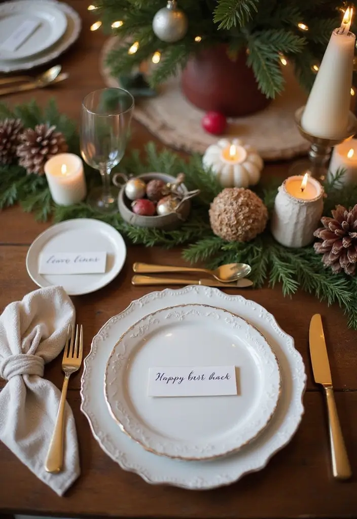 15 Stunning Holiday Tableware Ideas That'll Make Your Guests Say 'Wow!' - 10. Customized Name Cards