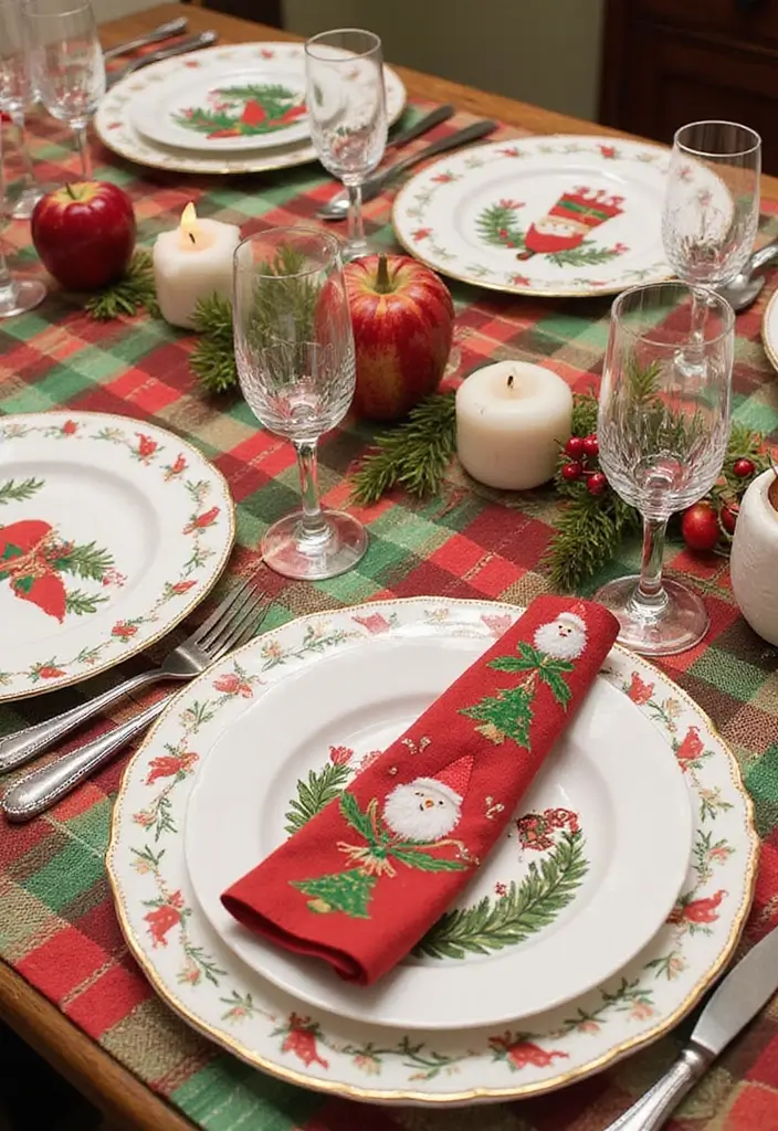 15 Stunning Holiday Tableware Ideas That'll Make Your Guests Say 'Wow!' - 6. Festive Themed Plates