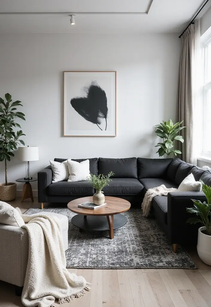 15 Ultra Modern Fall Living Room Ideas That Will Leave You in Awe (You Won't Believe #7!) - 1. Monochrome Marvel