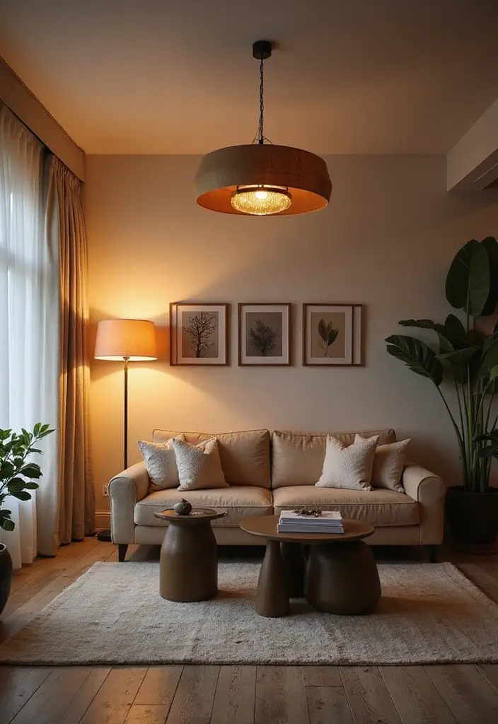 15 Ultra Modern Fall Living Room Ideas That Will Leave You in Awe (You Won't Believe #7!) - 10. Layered Lighting Designs