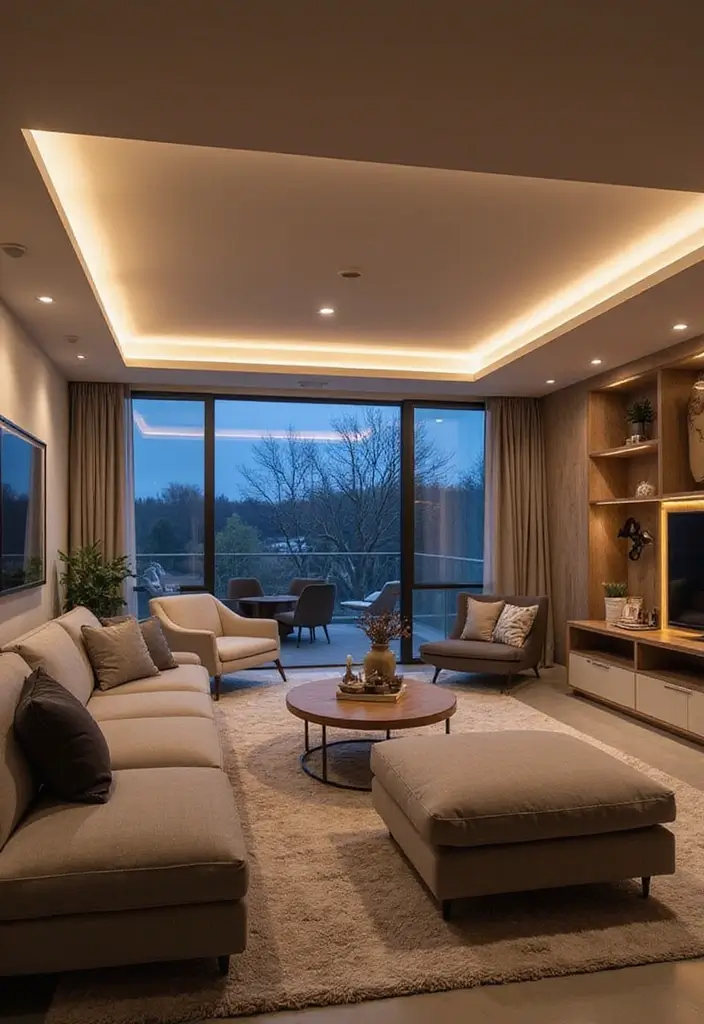 15 Ultra Modern Fall Living Room Ideas That Will Leave You in Awe (You Won't Believe #7!) - 12. Tech-Integrated Designs