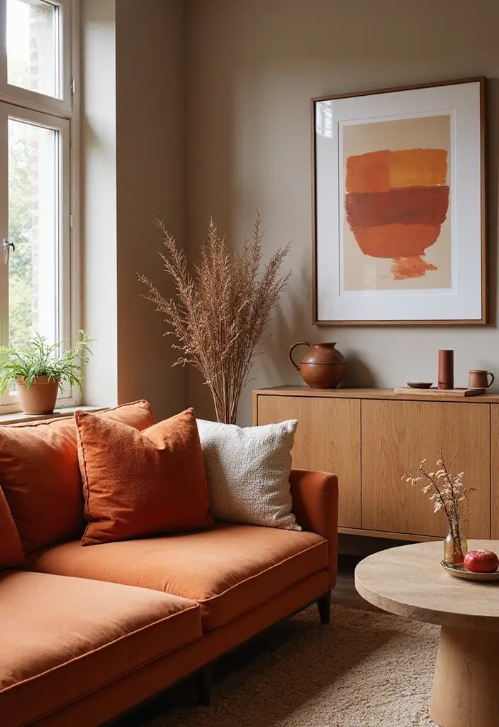 15 Ultra Modern Fall Living Room Ideas That Will Leave You in Awe (You Won't Believe #7!) - 3. Earthy Color Palette