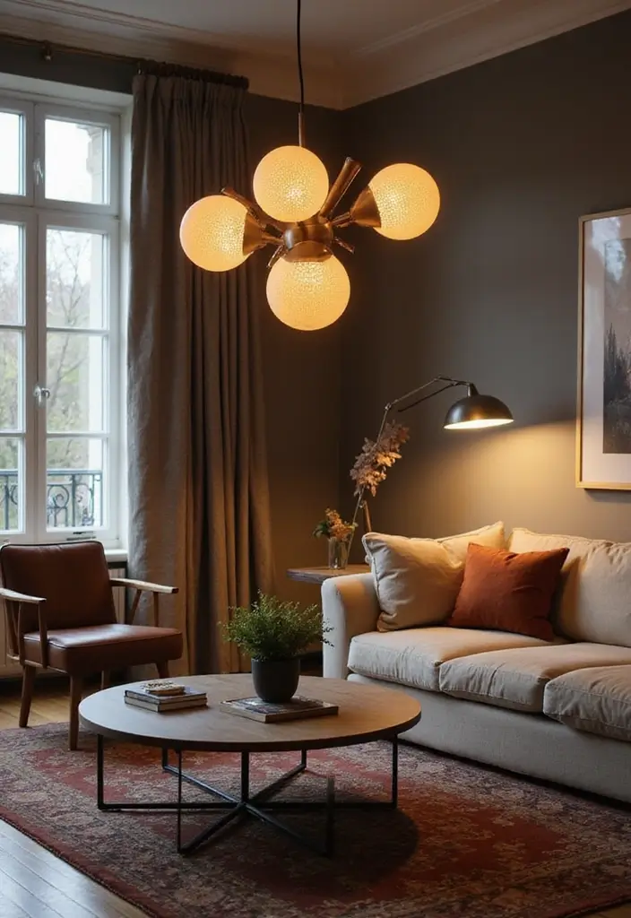 15 Ultra Modern Fall Living Room Ideas That Will Leave You in Awe (You Won't Believe #7!) - 7. Statement Lighting