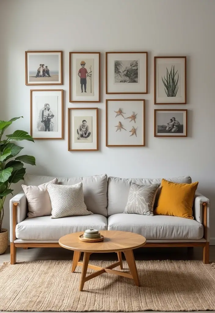 15 Ultra Modern Fall Living Room Ideas That Will Leave You in Awe (You Won't Believe #7!) - 9. Artistic Wall Displays