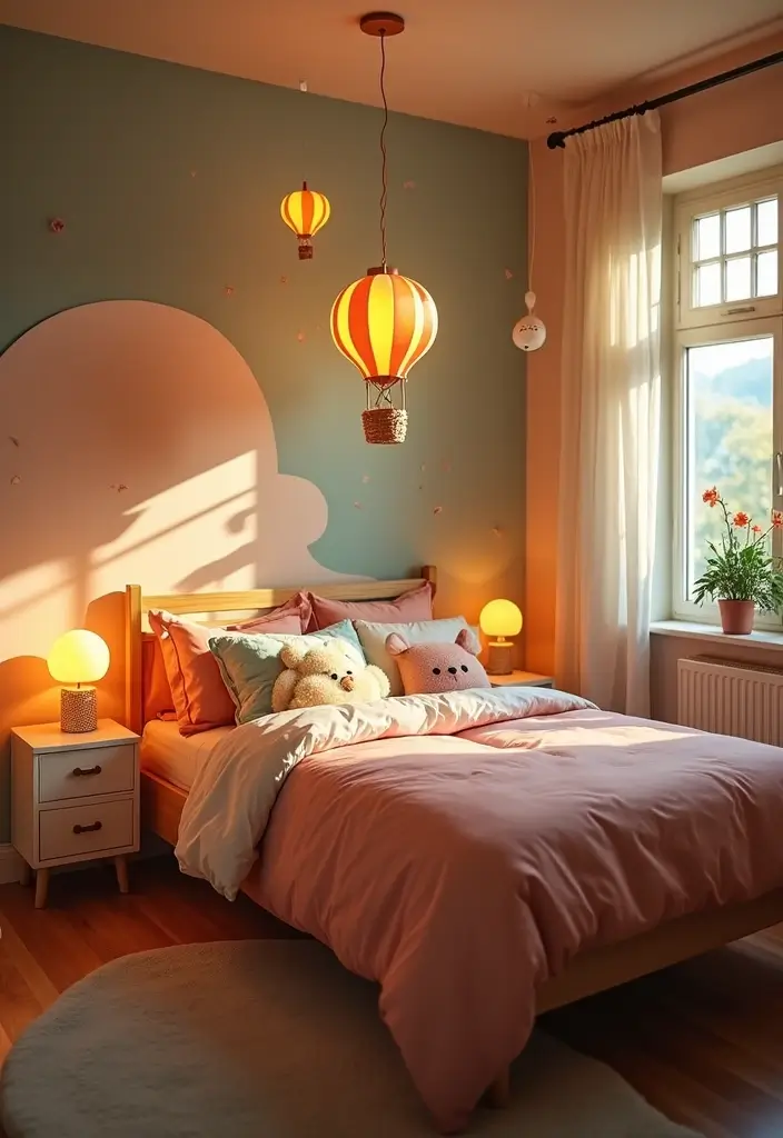 15 Vibrant Dopamine Decor Ideas That Will Light Up Your Kids' Room (And Their Mood!) - 3. Whimsical Lighting Fixtures