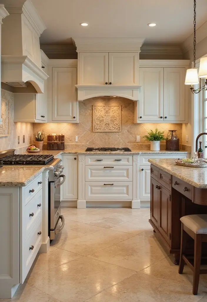 16 Natural Kitchen Backsplash Ideas That Bring the Outdoors In! - 13. Travertine Tiles
