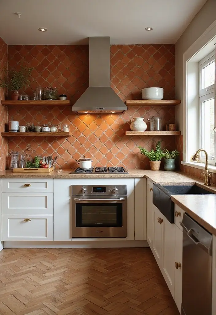 16 Natural Kitchen Backsplash Ideas That Bring the Outdoors In! - 4. Terracotta Tiles