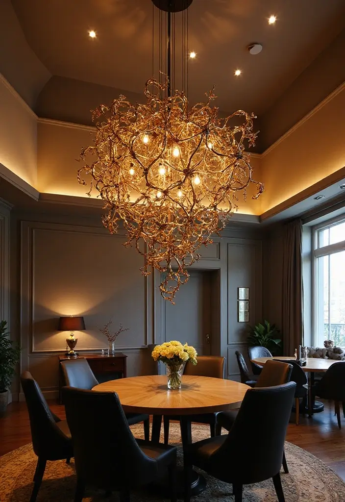 17 Contemporary Chandeliers for High Ceilings That Redefine Dining Spaces! - Fresh Decor