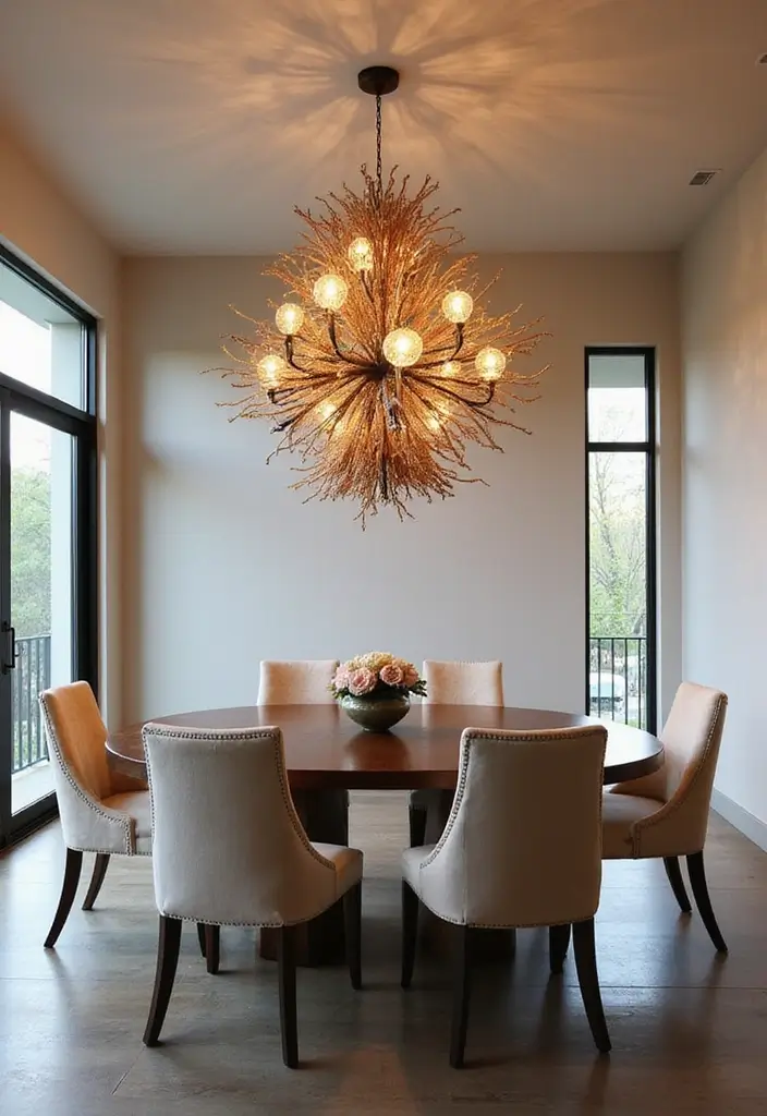 17 Contemporary Chandeliers for High Ceilings That Redefine Dining Spaces! - 12. Artistic Light Fixtures