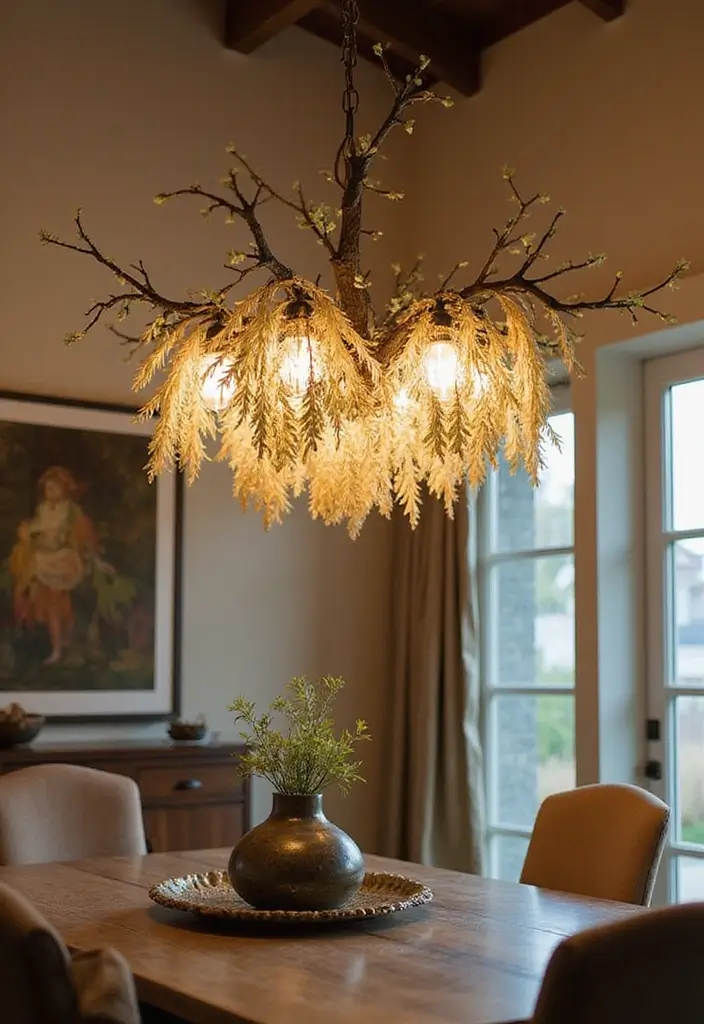 17 Contemporary Chandeliers for High Ceilings That Redefine Dining Spaces! - 13. Nature-Inspired Chandeliers
