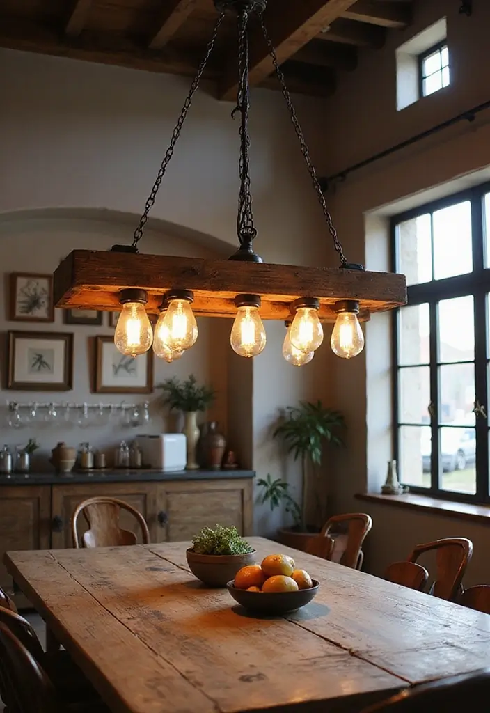 17 Contemporary Chandeliers for High Ceilings That Redefine Dining Spaces! - 16. Vintage Industrial Mix