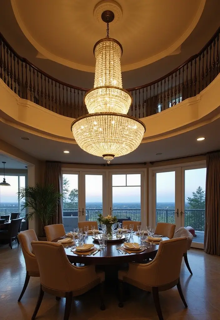 17 Contemporary Chandeliers for High Ceilings That Redefine Dining Spaces! - 3. Crystal Elegance